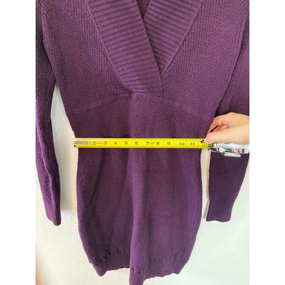 Athleta Innsbrook Sweater dress Extra Fine Merino Wool blend purple XS - Picture 4 of 6